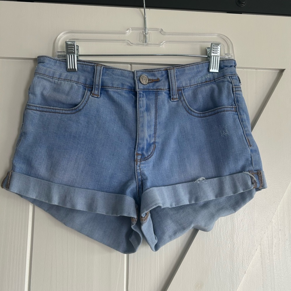 PacSun Blue Jean Shorts with Cuffed Hem